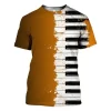 Camisetas estilo popular 3D masculinas e femininas casuais manga curta