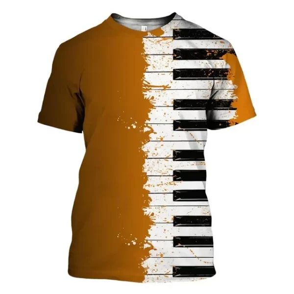 Camisetas estilo popular 3D masculinas e femininas casuais manga curta - Image 2